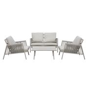 Sealey Dellonda Fusion Aluminium 4-Piece Outdoor Sofa, Arm Chairs & Coffee Table Set