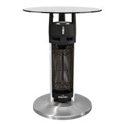 Sealey Dellonda Bistro Table with 1200W Heater, 65cm, Black/Stainless Steel