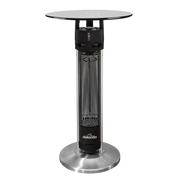 Sealey Dellonda Bistro Table with 1600W Heater, 95cm, Black/Stainless Steel