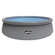 Sealey Dellonda 15ft Round Garden Kids Paddling Swimming Pool & Pump Grey Rattan
