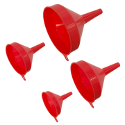 Sealey Funnel Set 4pc Economy Fixed Spout