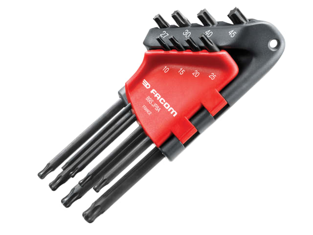 Facom Long Metric Head TORX Hex Key Set of 8 (TX10-TX45) – GS Workwear