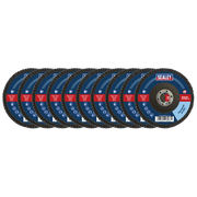 Sealey Assorted Grit Flap Discs Zirconium Ø115mm Ø22mm Bore - Pack of 10
