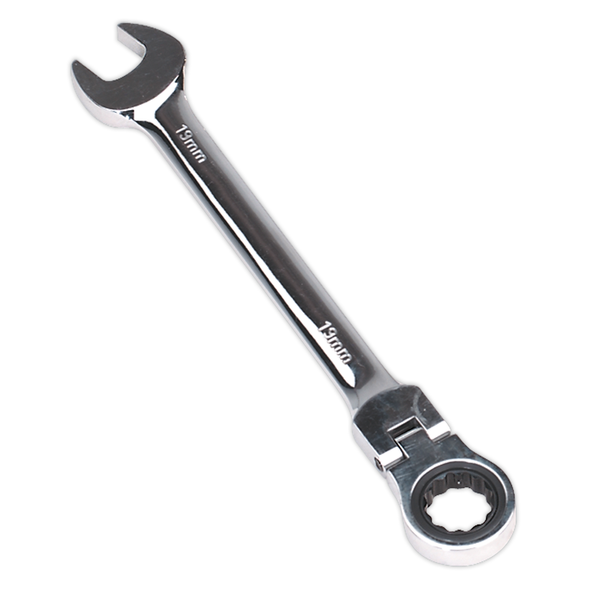 Sealey Flexi-Head Ratchet Combination Spanner 19mm