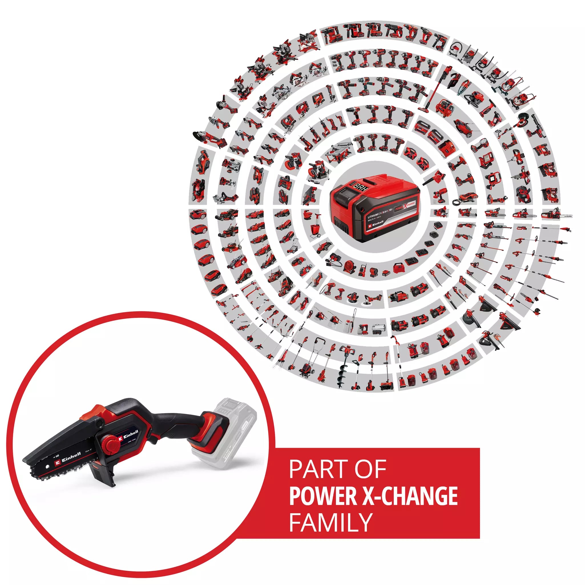 Einhell Power X-Change Cordless Pruning Chain Saw GE-PS 18/15 Li BL-Solo