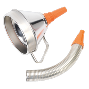 Sealey Funnel Metal with Flexible Spout & Filter Ø160mm