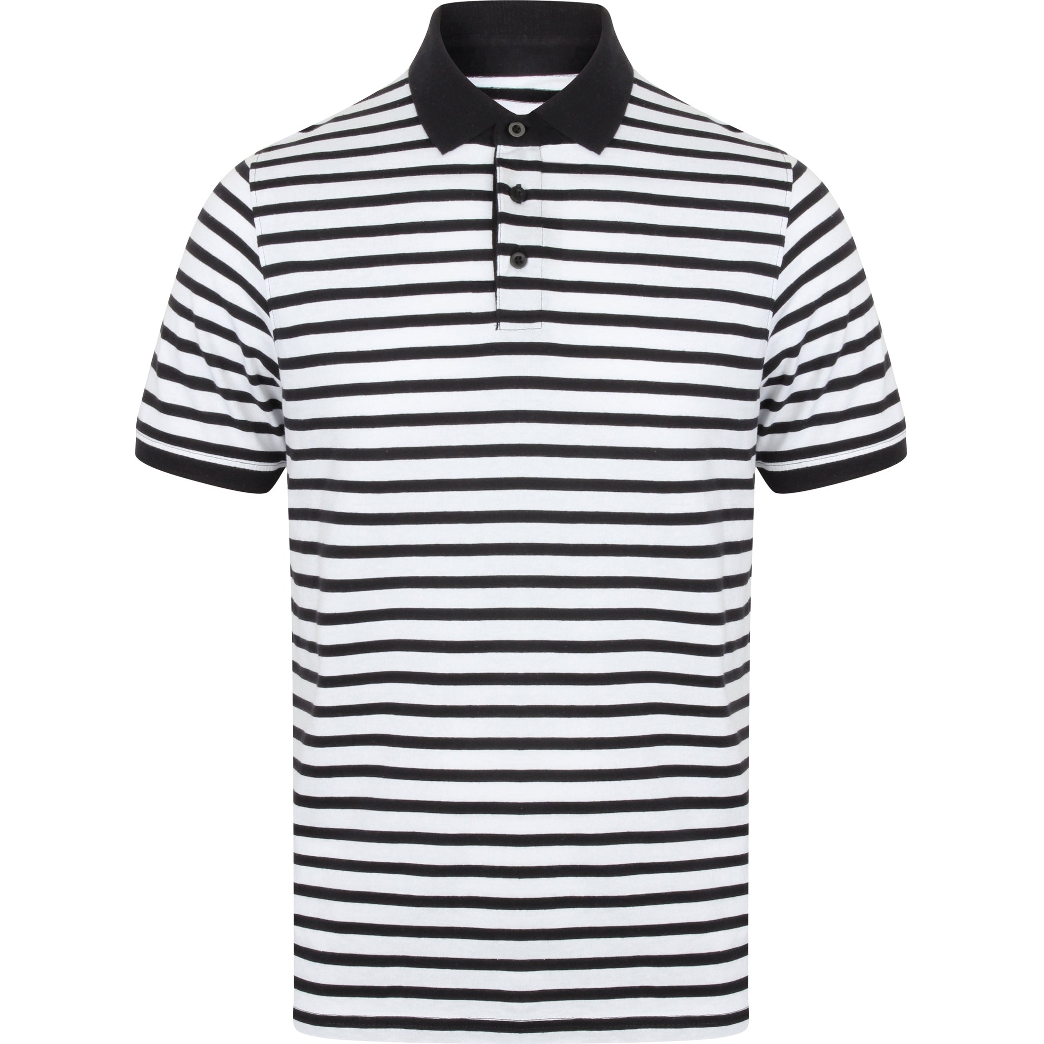 Front Row Striped Jersey Polo Shirt