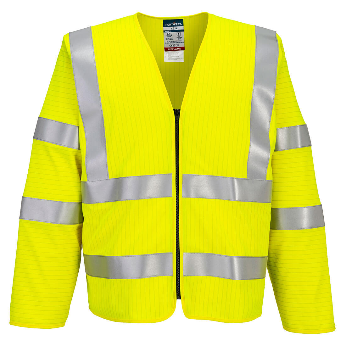 Portwest Bizflame Hi-Vis FR Long Sleeve Zip Vest