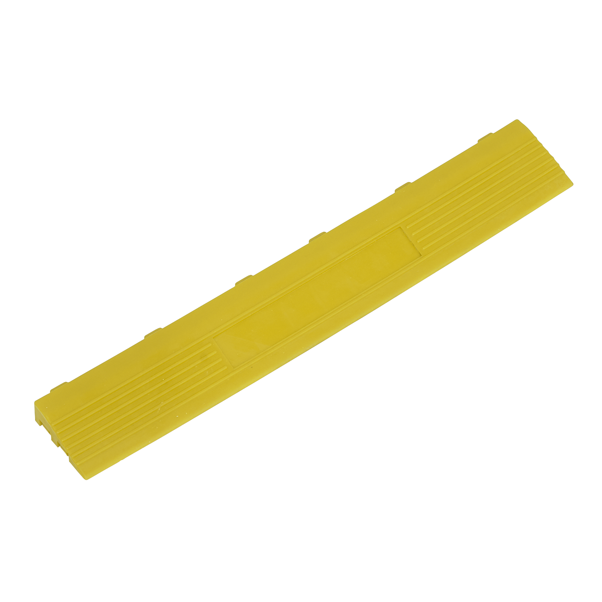 Sealey Polypropylene Floor Tile Edge 400 x 60mm Yellow Female - Pack of 6