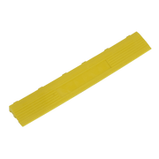Sealey Polypropylene Floor Tile Edge 400 x 60mm Yellow Female - Pack of 6