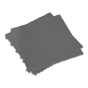 Sealey Polypropylene Floor Tile 400 x 400mm - Grey Treadplate - Pack of 9
