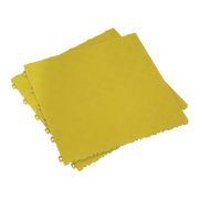 Sealey Polypropylene Floor Tile - Yellow Treadplate 400 x 400mm - Pack of 9