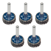 Sealey Flap Wheel Ø25 x 10mm Ø6mm Shaft Assorted Grit - Pack of 5