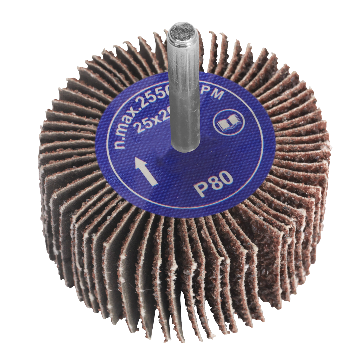 Sealey Flap Wheel Ø25 x 20mm 80Grit 6mm Shaft