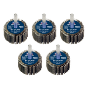 Sealey Flap Wheel Ø40 x 20mm 40Grit Ø6mm Shaft - Pack of 5