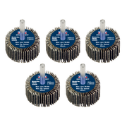 Sealey Flap Wheel Ø40 x 20mm 60Grit Ø6mm Shaft - Pack of 5