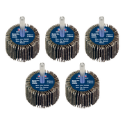 Sealey Flap Wheel Ø40 x 30mm Ø6mm Shaft Assorted Grit - Pack of 5