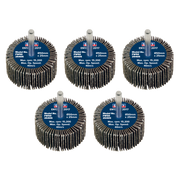 Sealey Flap Wheel Ø50 x 25mm 40Grit Ø6mm Shaft - Pack of 5