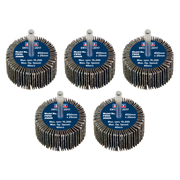 Sealey Flap Wheel Ø50 x 25mm 60Grit Ø6mm Shaft - Pack of 5