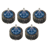 Sealey Flap Wheel Ø50 x 25mm Ø6mm Shaft Assorted Grit - Pack of 5