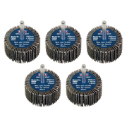 Sealey Flap Wheel Ø50 x 25mm Ø6mm Shaft Assorted Grit - Pack of 5