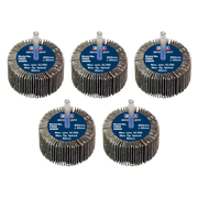 Sealey Flap Wheel Ø60 x 30mm 80Grit Ø6mm Shaft - Pack of 5