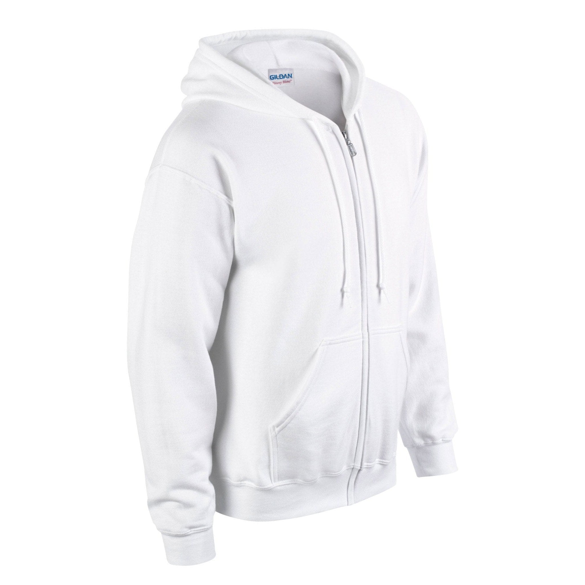 Gildan Heavy Blend Full Zip Hooded Sweatshirt - White