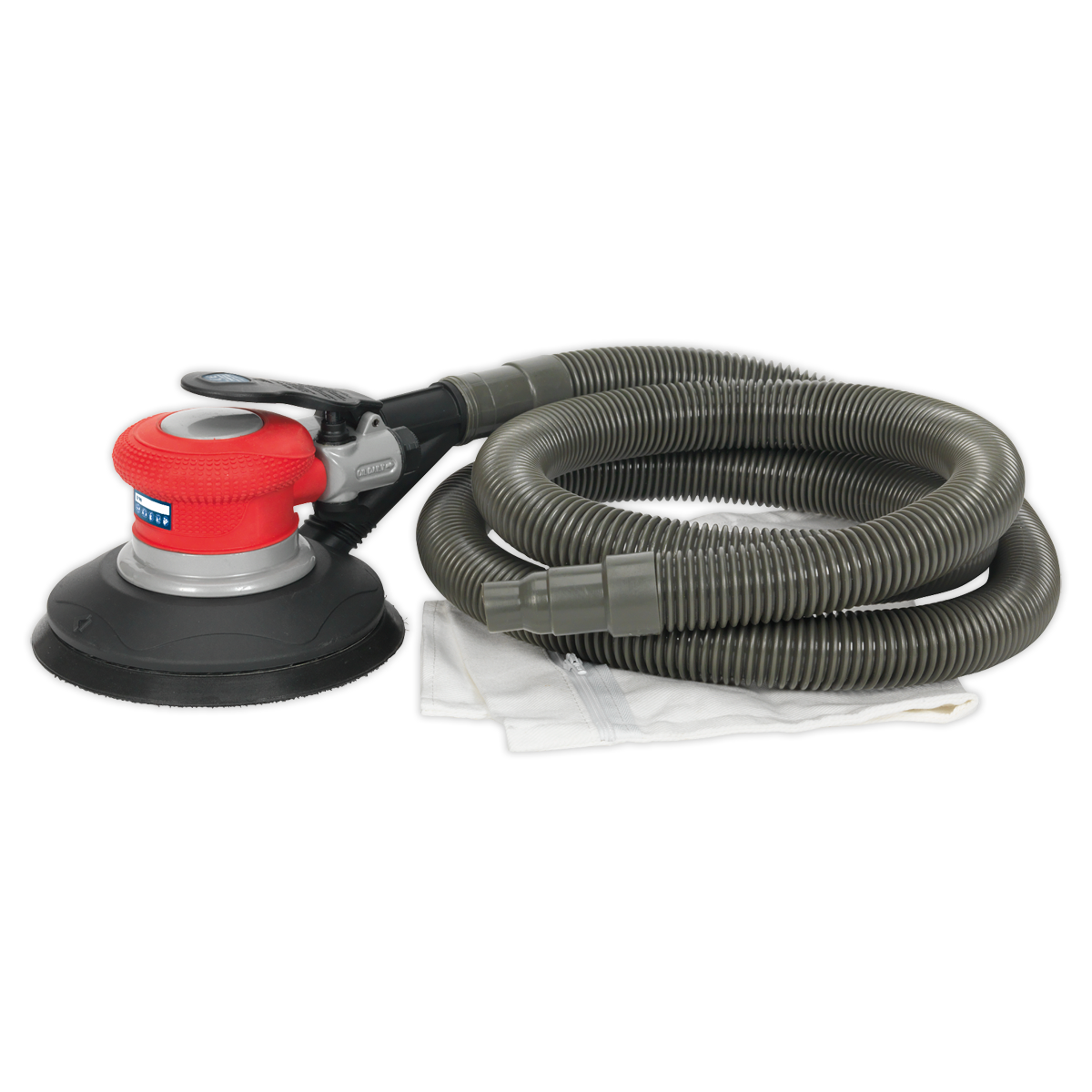 Sealey Air Palm Random Orbital Sander Ø150mm Dust-Free Self-Contained