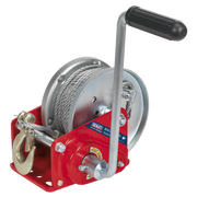 Sealey Geared Hand Winch with Brake & Cable 900kg Capacity