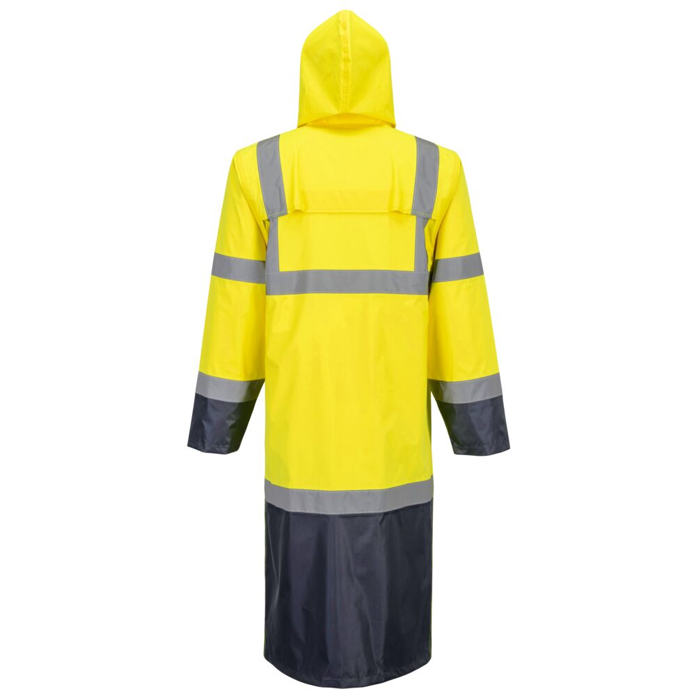 Portwest Hi-Vis Contrast Raincoat 122cm