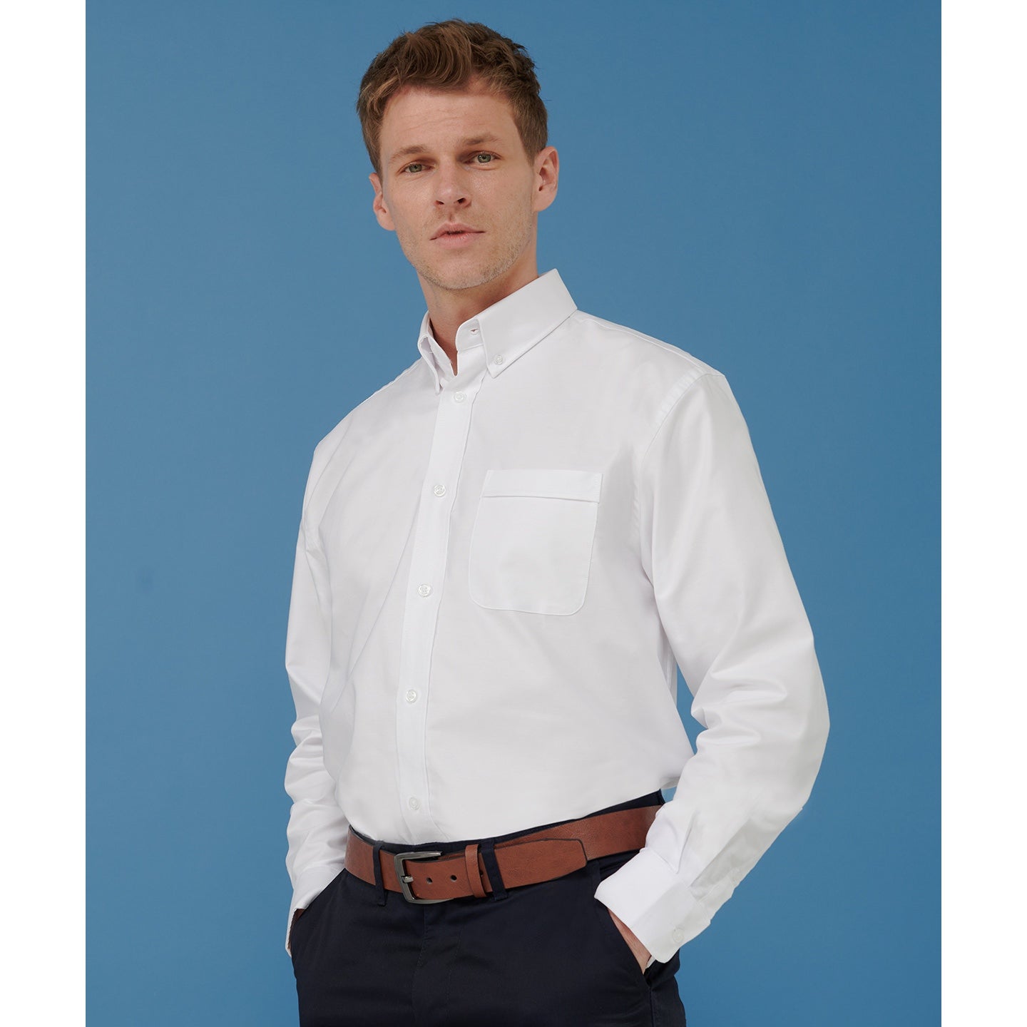 Henbury Long Sleeve Classic Oxford Shirt