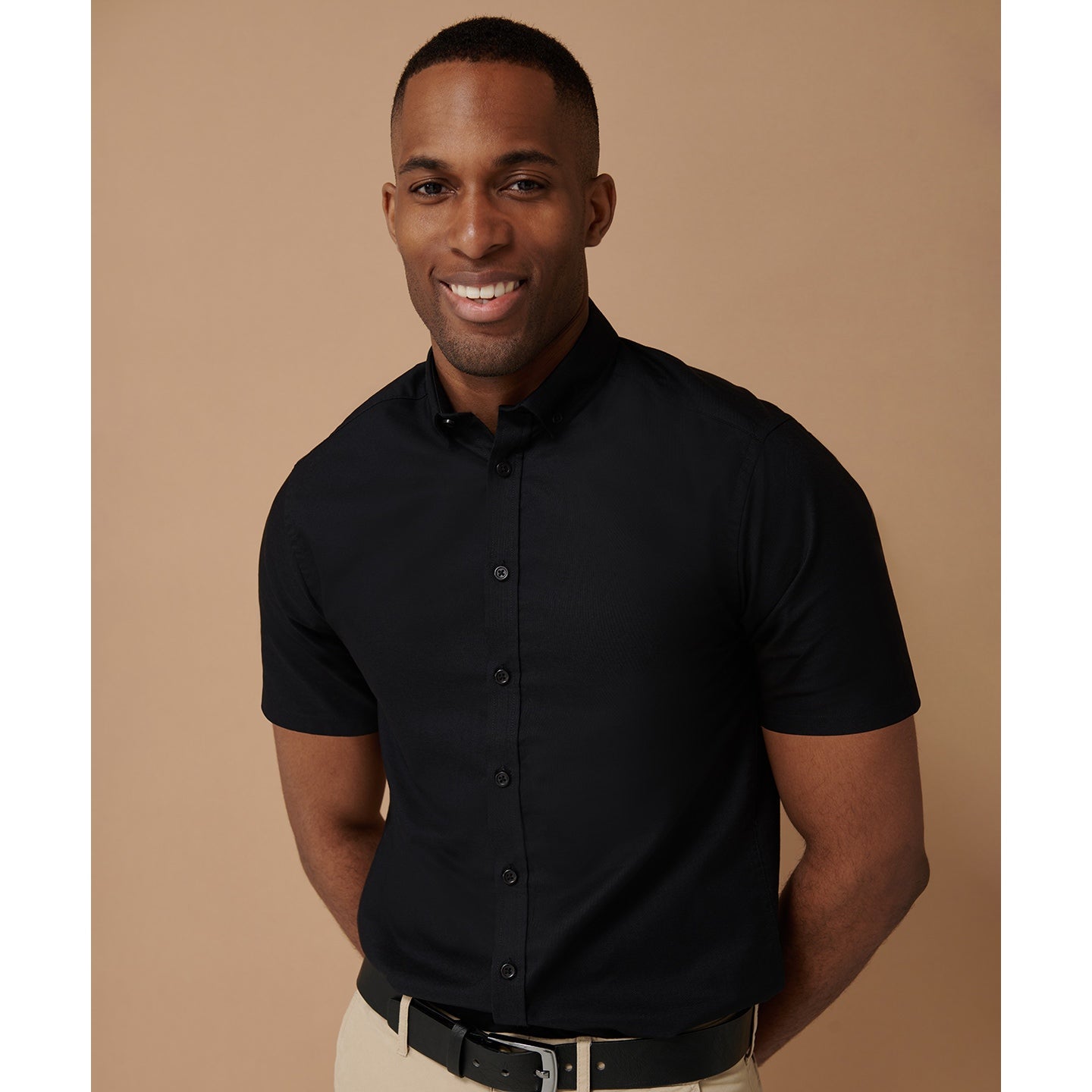 Henbury Modern Short Sleeve Oxford Shirt