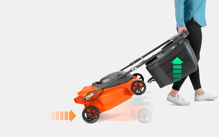 Flymo 36V EasiStore 380R – Smart Indicators & Space-Saving Foldable Design