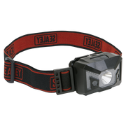 Sealey Head Torch 3W SMD & 2 Red LED 3 x AAA Cell with Auto-Sensor