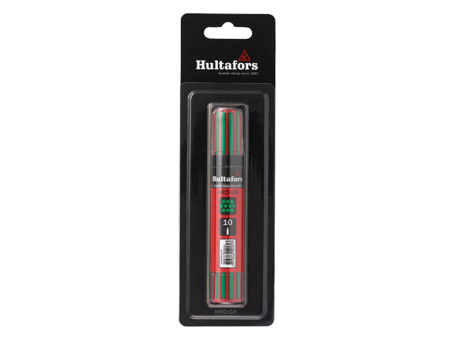 Hultafors Dry Marker Refill Green (10) Blister Pack