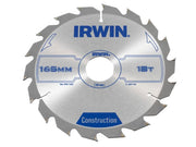 IRWIN® Construction Circular Saw Blade 165 x 30mm x 18T ATB