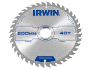 IRWIN® Construction Circular Saw Blade 200 x 30mm x 40T ATB