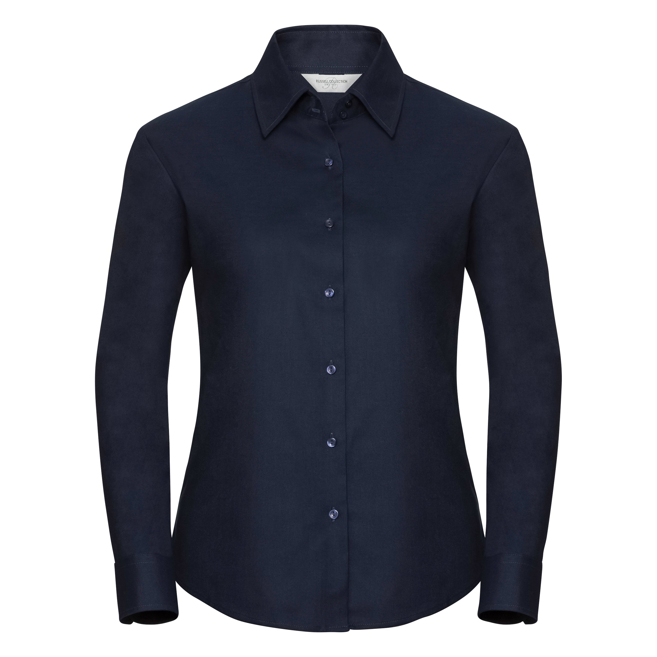 Russell Collection Women's Long Sleeve Easycare Oxford Shirt