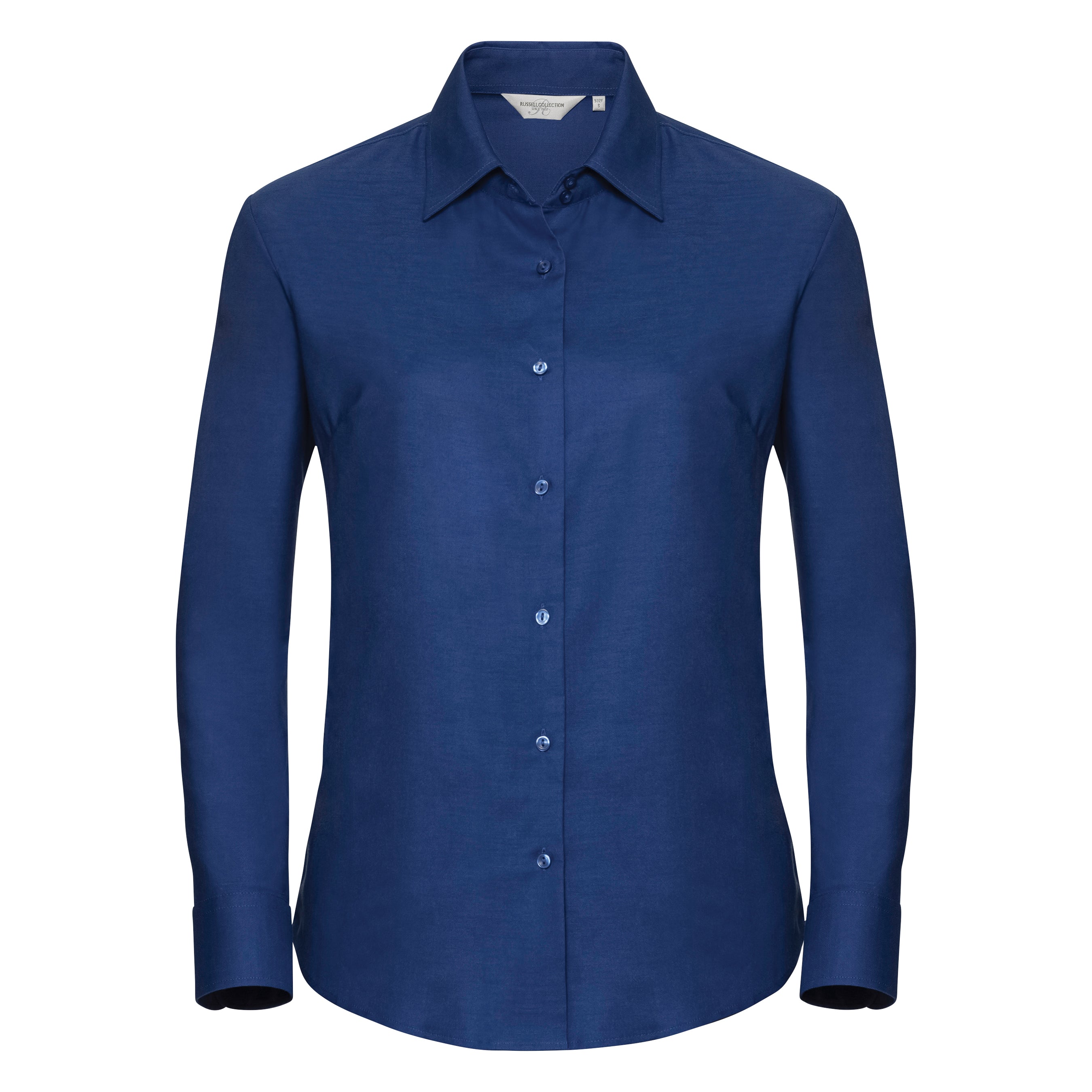 Russell Collection Women's Long Sleeve Easycare Oxford Shirt