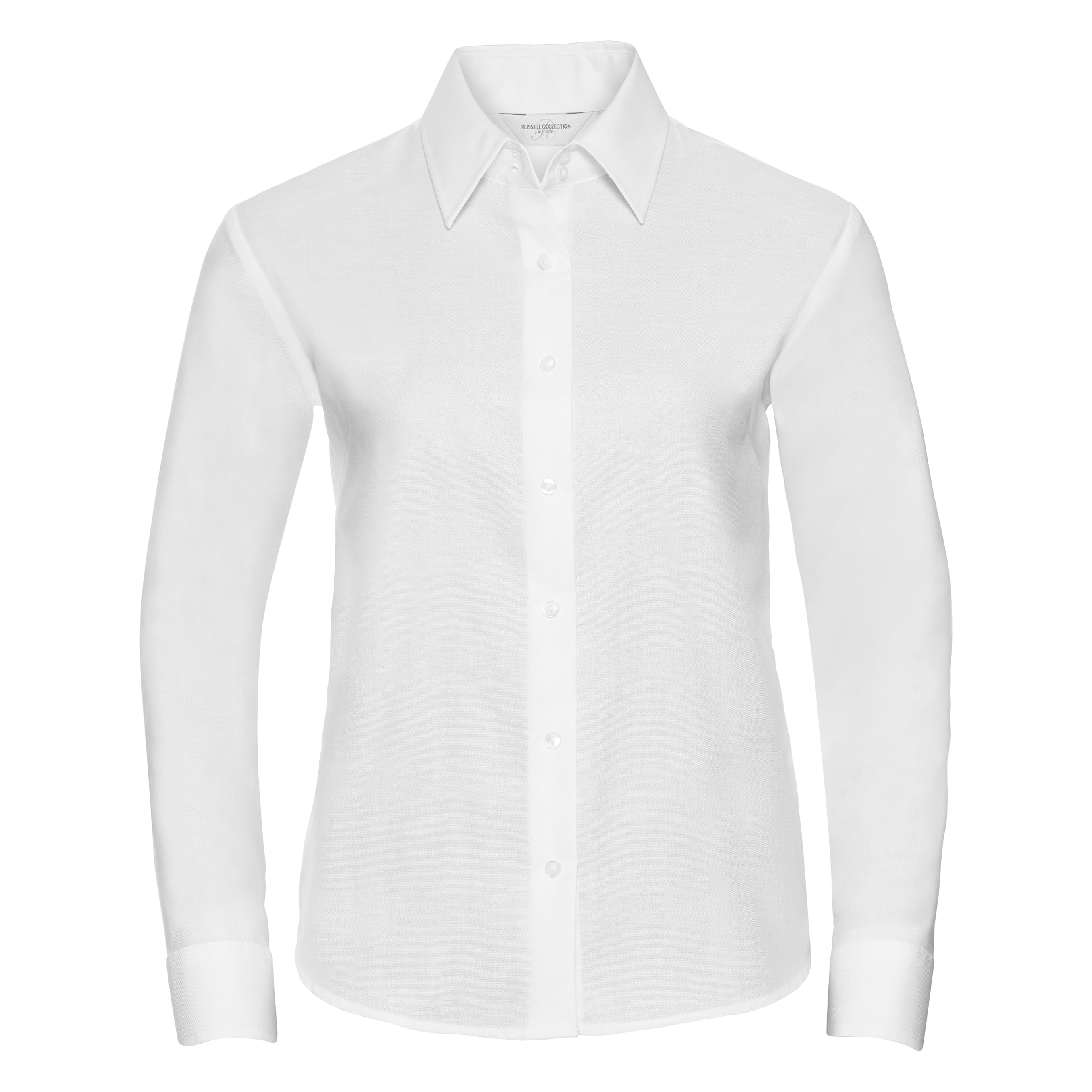 Russell Collection Women's Long Sleeve Easycare Oxford Shirt