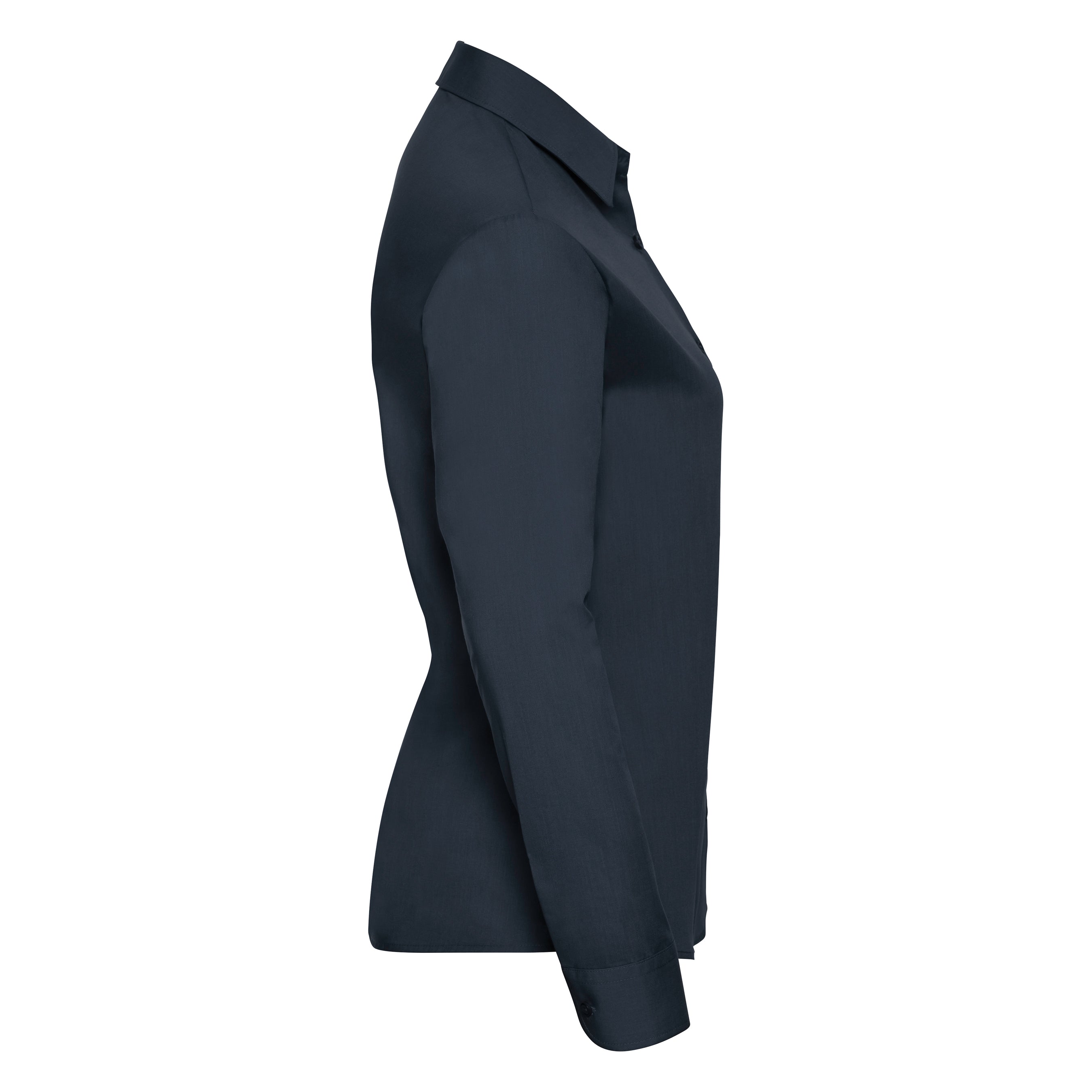 Russell Collection Women's Long Sleeve Polycotton Easycare Poplin Shirt