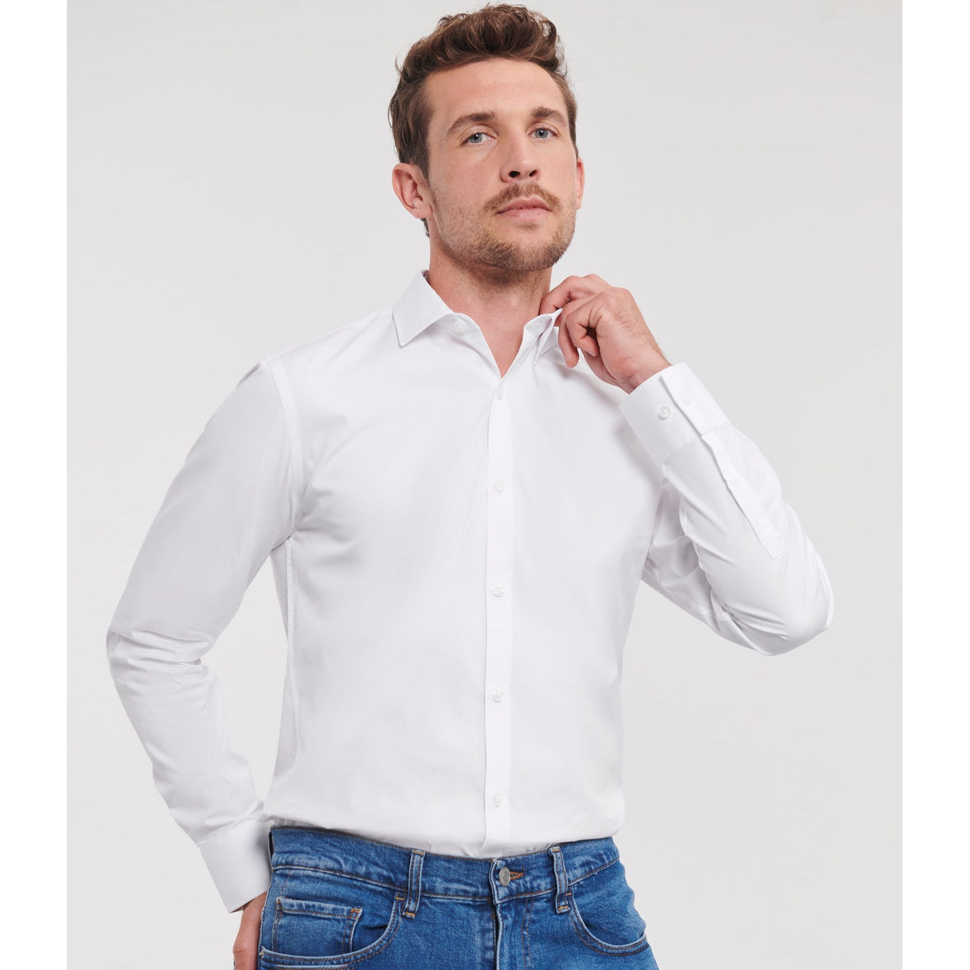 Russell Collection Long Sleeve Ultimate Stretch Shirt