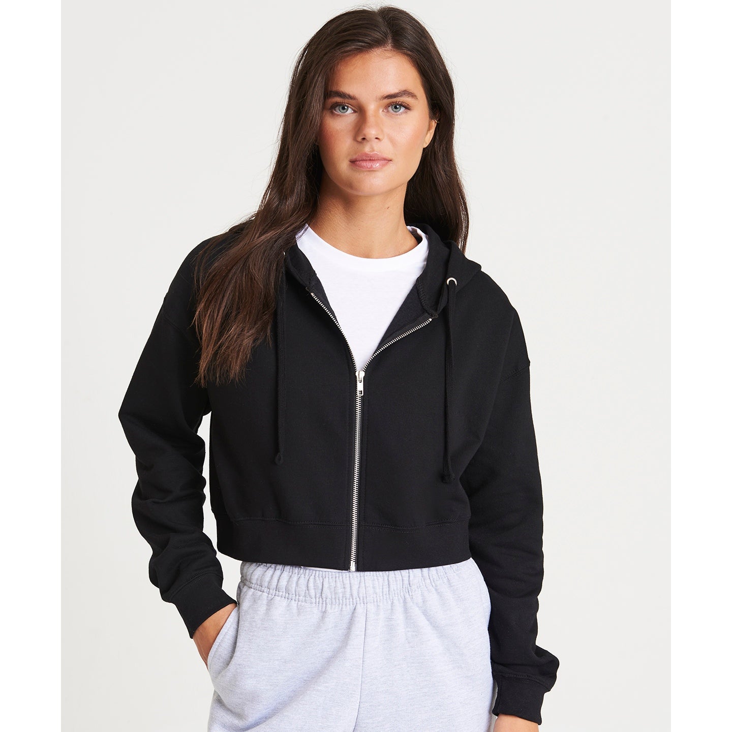 Awdis Just Hoods Women's Fashion Cropped Zoodie