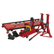 Sealey Lifting Kit 5pc 2 Tonne (Inc Jack, Axle Stands, Creeper, Chocks & Wrench)