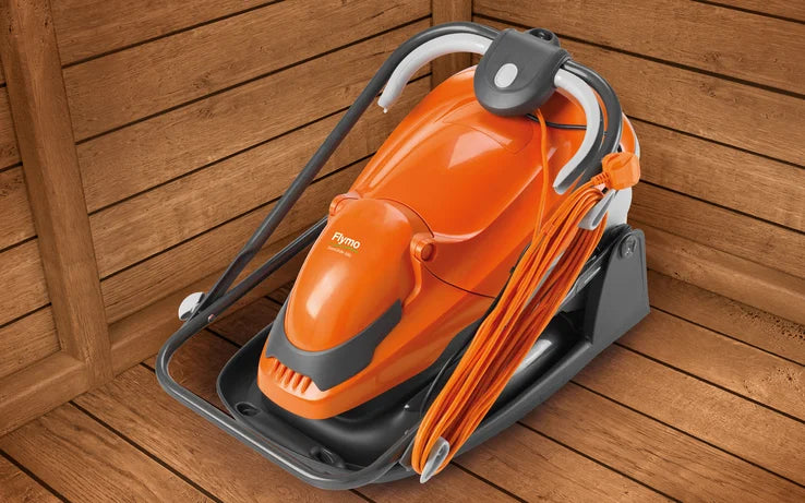 FLYMO EasiGlide 300 – Compact Hover Collect Lawnmower for Small Lawns