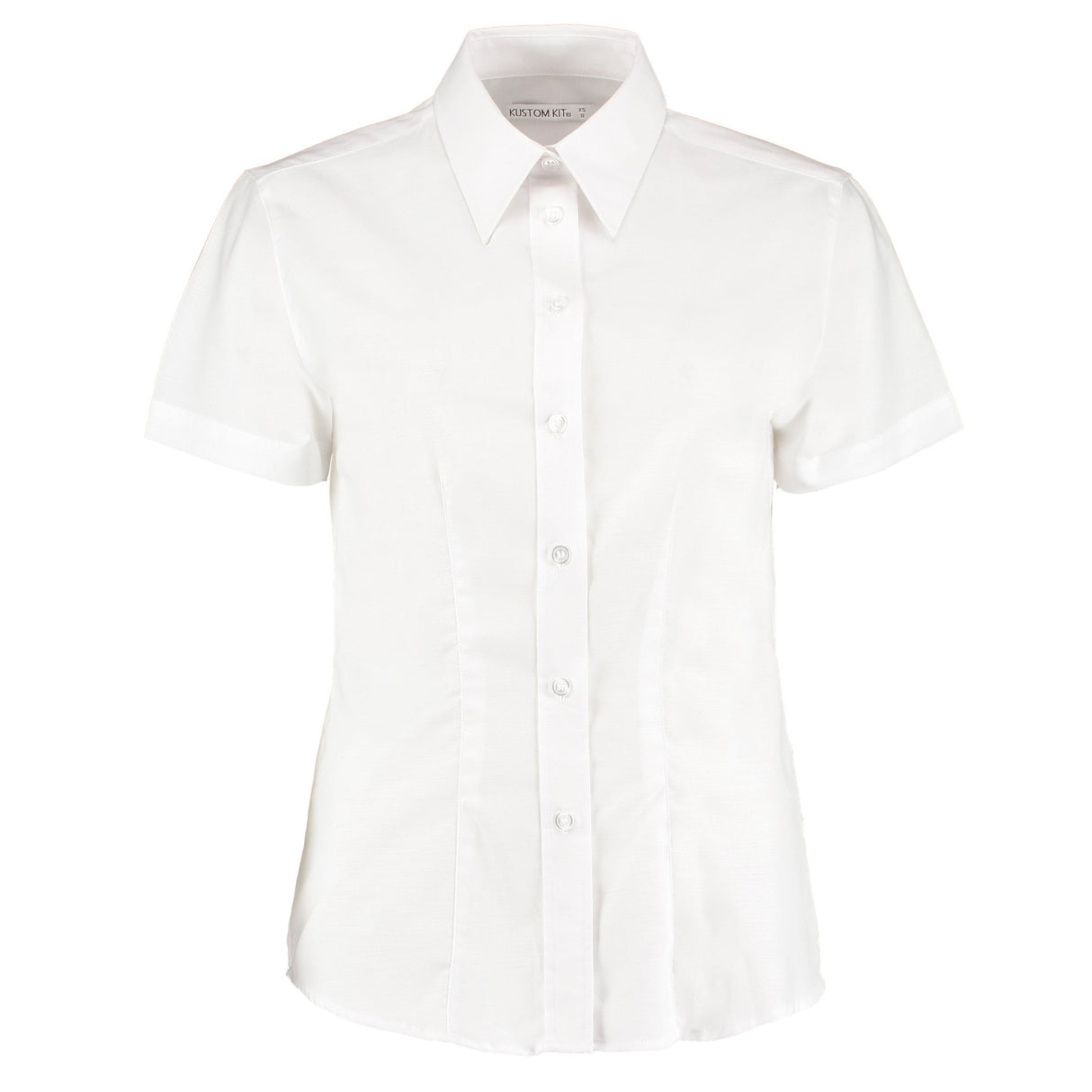 Kustom Kit Women's Workplace Oxford Blouse Short-Sleeved (Tailored Fit)