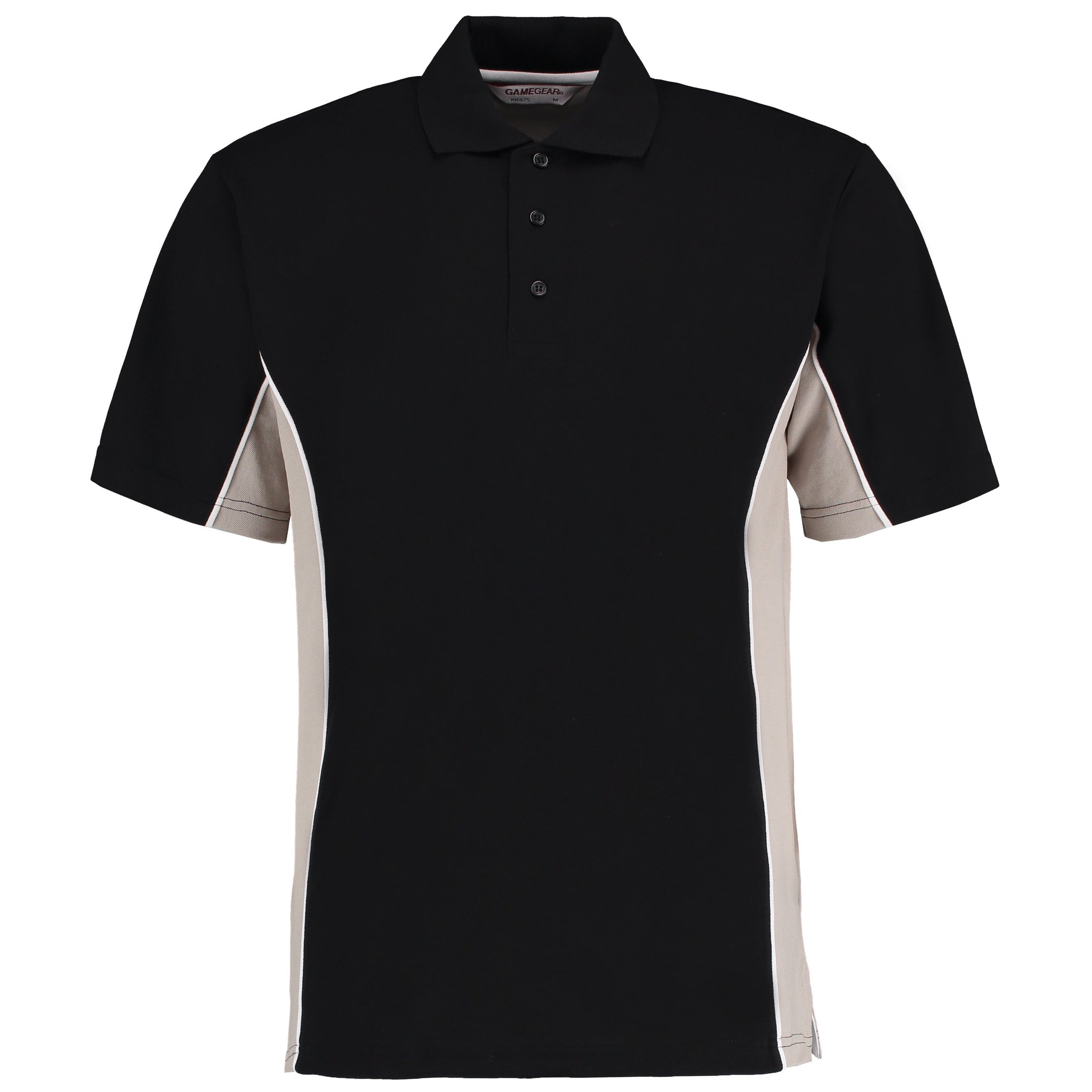 Kustom Kit Track Polo (Classic Fit) - Black/Grey/White