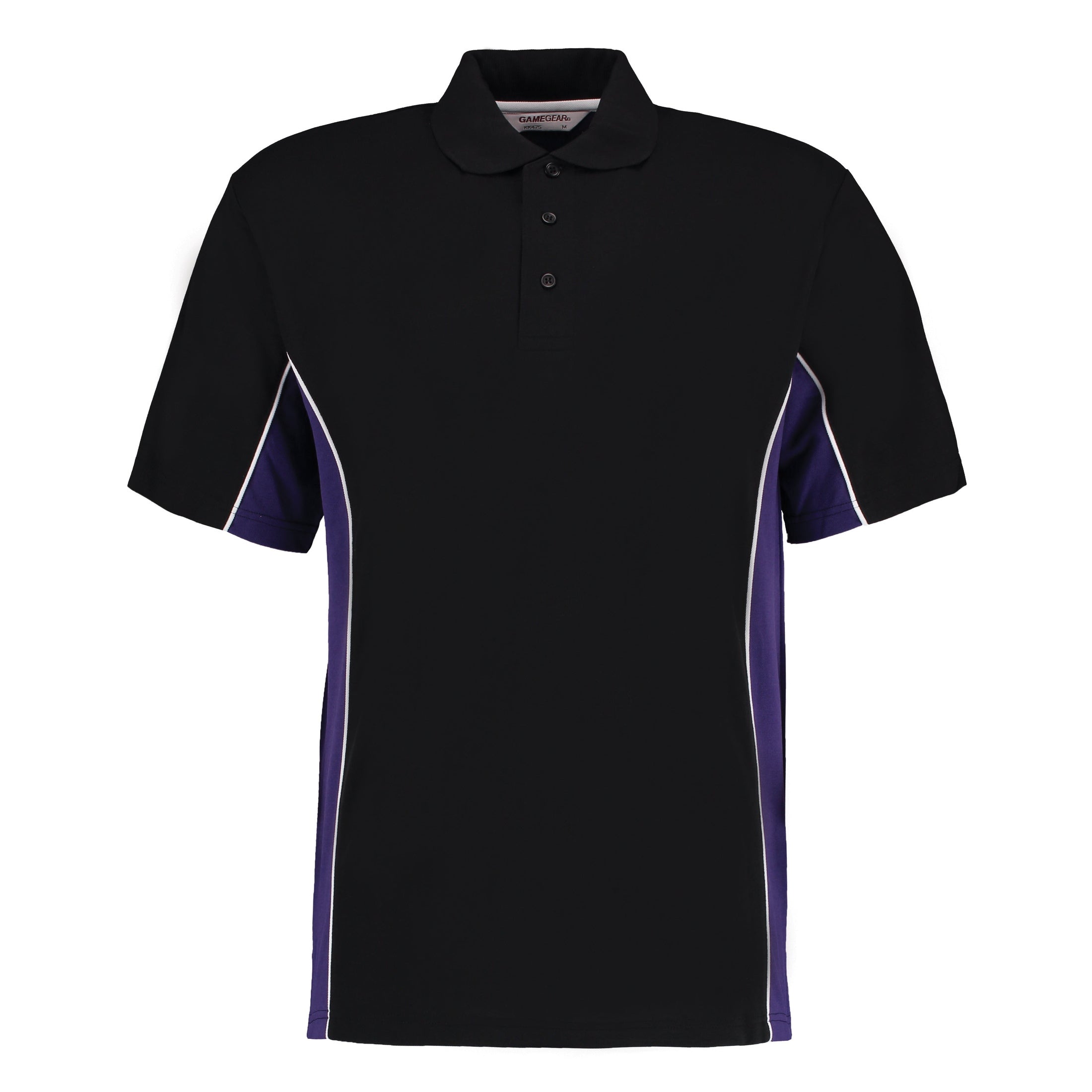 Kustom Kit Track Polo (Classic Fit) - Black/Purple/White