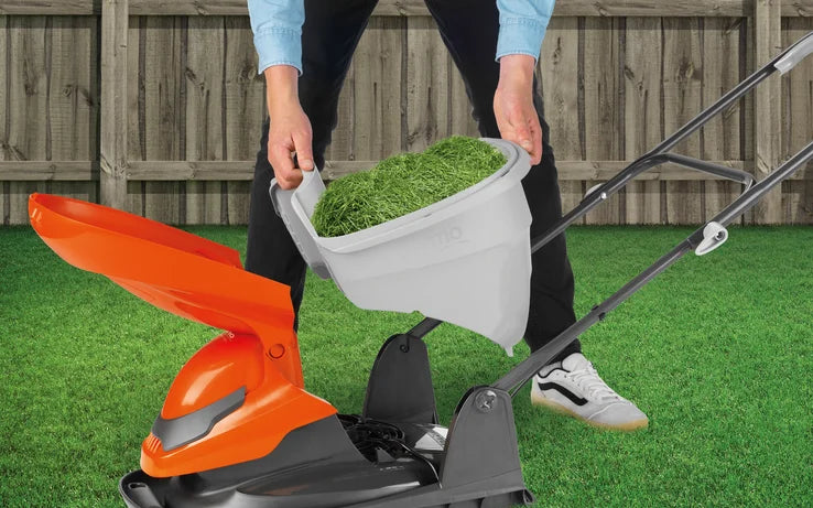 FLYMO EasiGlide 300 – Compact Hover Collect Lawnmower for Small Lawns