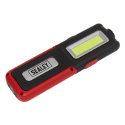 Sealey Rechargeable Inspection Light 5W COB & 3W SMD LED with Power Bank - Red